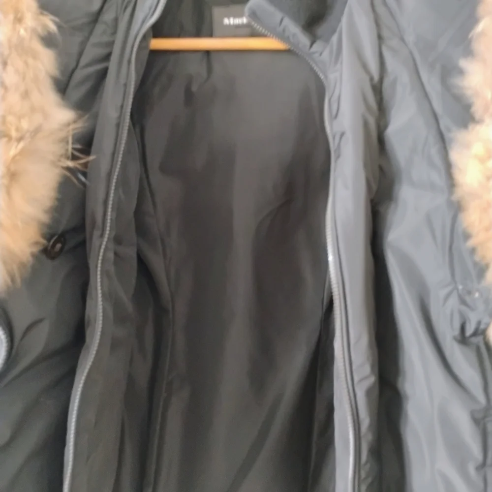 Mackage Black Puffer Jacket with Tan Fur-Trimmed Hood - Picture 5 of 5